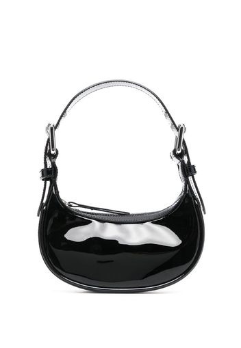 BY FAR high-shine finish shoulder bag - Schwarz