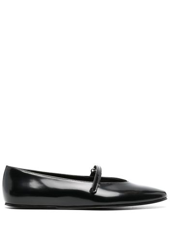 BY FAR Molly flat leather ballerina shoes - Schwarz