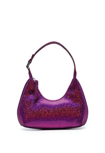 BY FAR glitter-detail shoulder bag - Rosa