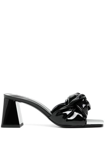 BY FAR Lamar 70mm knotted mules - Schwarz