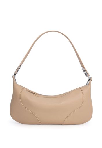 BY FAR Amira leather shoulder bag - Nude