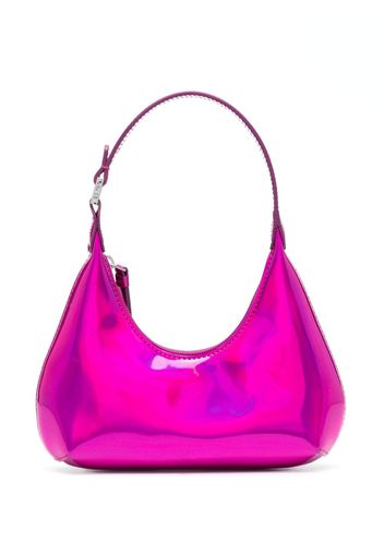 BY FAR metallic-finish shoulder bag - Rosa