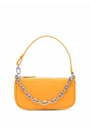 BY FAR mini Rachel lizard-skin effect shoulder bag - Orange