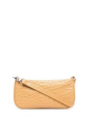 BY FAR Rachel crocodile-print shoulder bag - Nude