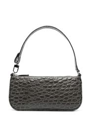 BY FAR Rachel crocodile-embossed shoulder bag - Grün