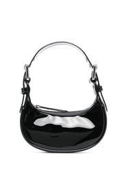 BY FAR high-shine finish shoulder bag - Schwarz