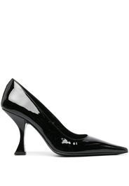 BY FAR pointed 95mm patent-leather pumps - Schwarz