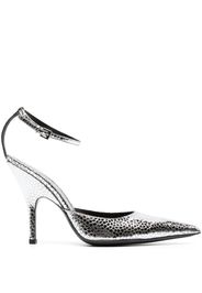 BY FAR Eliza 115mm ankle-strap pumps - Silber