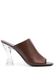 BY FAR Luz Sequoia leather mules - Braun