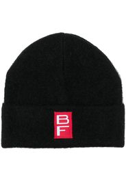 BY FAR logo patch beanie - Schwarz