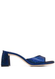 BY FAR Romy 70mm metallic mules - Blau