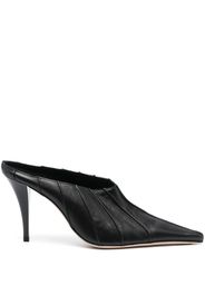 BY FAR Trish 100mm leather mules - Schwarz