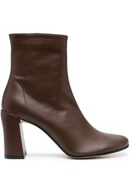 BY FAR Vlada 80mm leather ankle boots - Braun