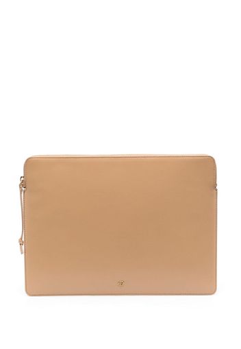 By Malene Birger Aya recycled-leather laptop bag - Nude