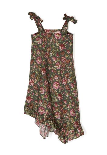 By Walid all-over floral-print dress - Grün