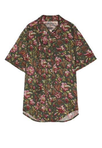 By Walid floral-print short-sleeved shirt - Grün