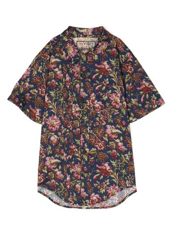 By Walid floral-print short-sleeved shirt - Blau