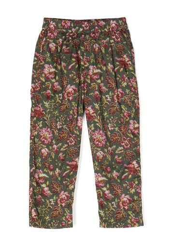 By Walid all-over floral-print trousers - Grün