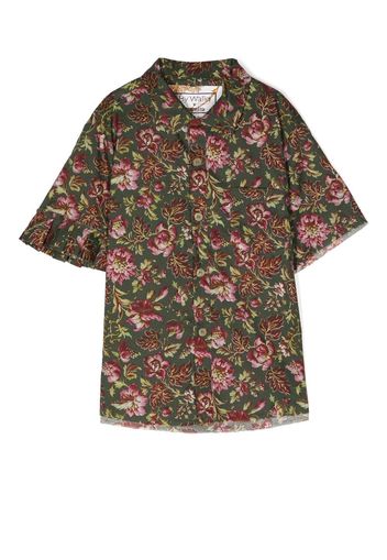 By Walid all-over floral-print shirt - Grün