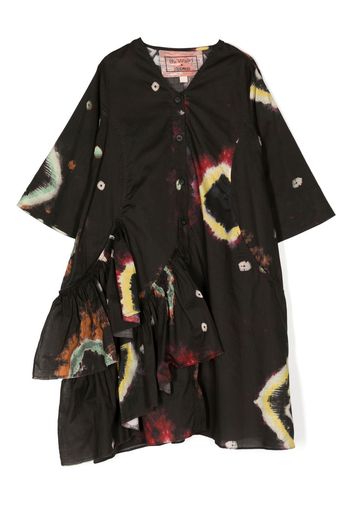 By Walid tie-dye print dress - Schwarz