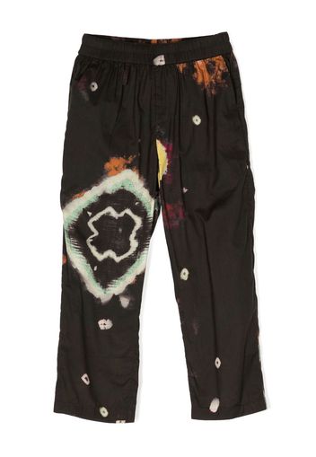 By Walid graphic-print detail trousers - Schwarz