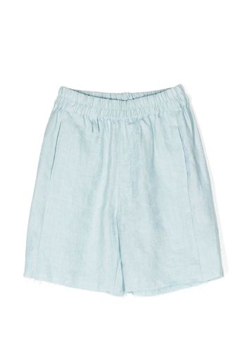 By Walid elasticated-waistband detail shorts - Blau