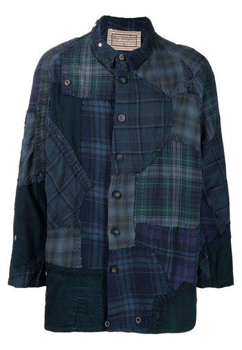 By Walid Miles patchwork shirt - Blau