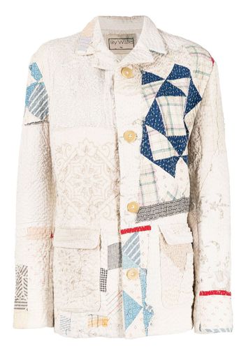 By Walid patchwork-design jacket - Weiß