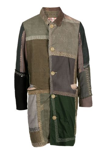 By Walid Cedric cotton single-breasted coat - Braun