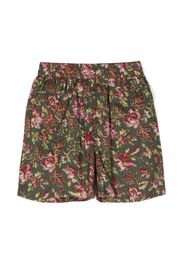 By Walid all-over floral-print shorts - Grün