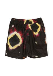 By Walid tie-dye print shorts - Schwarz