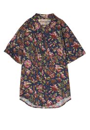 By Walid floral-print short-sleeved shirt - Blau