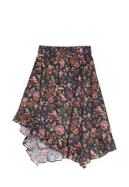 By Walid floral-print high-low hem skirt - Mehrfarbig