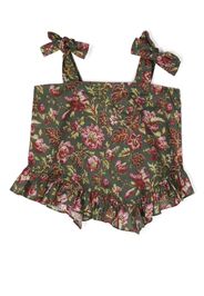 By Walid floral-print sleeveless top - Grün