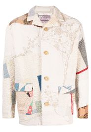 By Walid Noah patchwork-design jacket - Nude