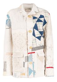 By Walid patchwork-design jacket - Weiß