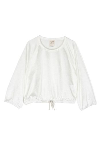 Caffe' D'orzo long-sleeve drawstring blouse - Weiß