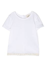 Caffe' D'orzo lace-detail cotton T-shirt - Weiß