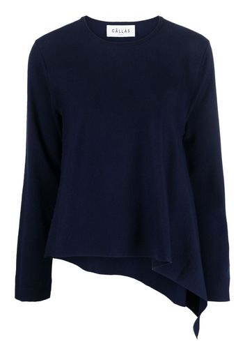 Câllas Milano Heloise asymmetric merino jumper - Blau