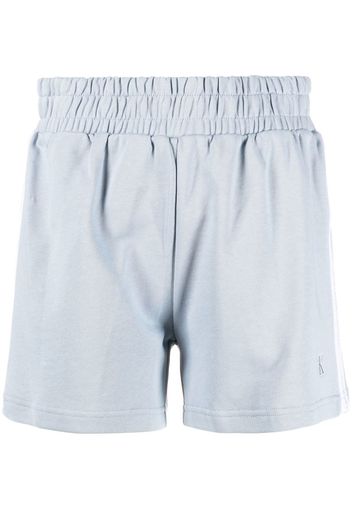 Calvin Klein Jeans embroidered-logo cotton shorts - Blau