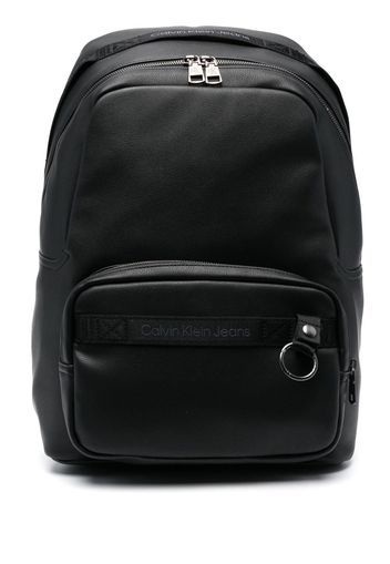 Calvin Klein Jeans logo-detail zip-up backpack - Schwarz