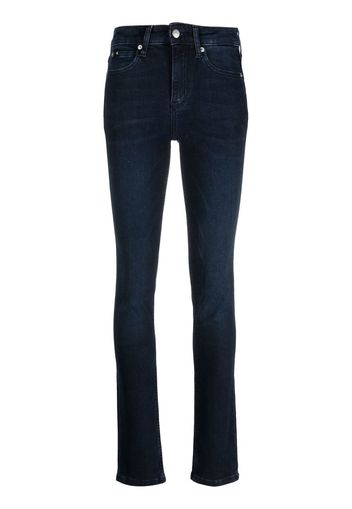 Calvin Klein Jeans Halbhohe Skinny-Jeans - Blau