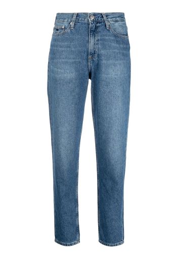 Calvin Klein Jeans Hoch sitzende Tapered-Jeans - Blau