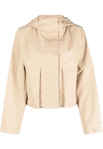 Calvin Klein Jeans drawstring-hood rain jacket - Nude