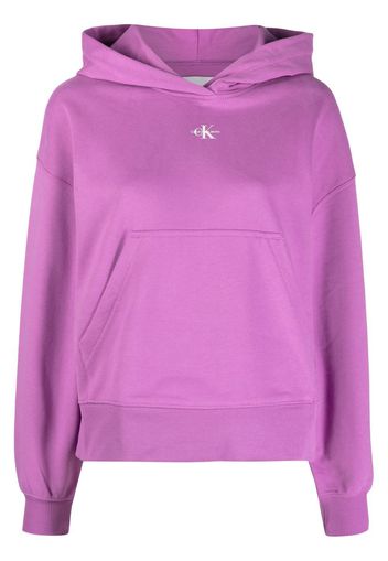 Calvin Klein Jeans logo-print hoodie - Violett