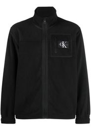 Calvin Klein Jeans Fleecejacke mit Reißverschluss - Schwarz