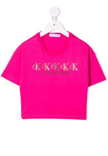 Calvin Klein Kids T-Shirt mit Logo-Print - Rosa