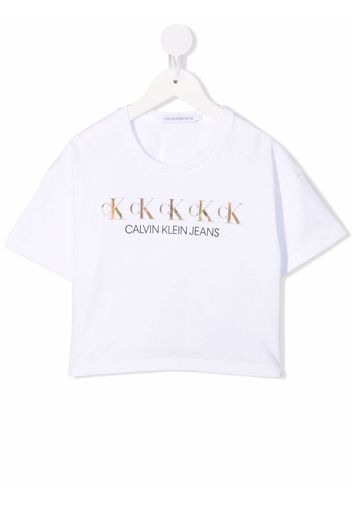 Calvin Klein Kids T-Shirt mit Logo-Print - Weiß
