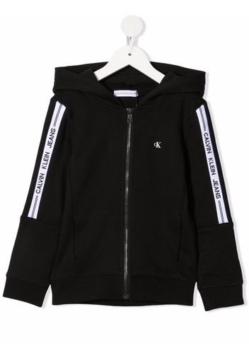 Calvin Klein Kids Kapuzenjacke mit Logo-Print - Schwarz