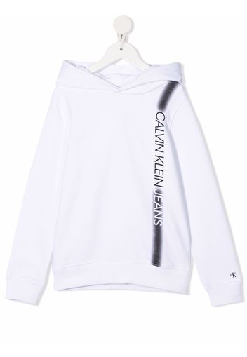 Calvin Klein Kids Hoodie mit Spray-Streifen - Weiß